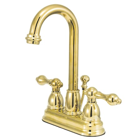 Kingston Brass 4" Centerset Bathroom Faucet, Polished Brass KB3612AL